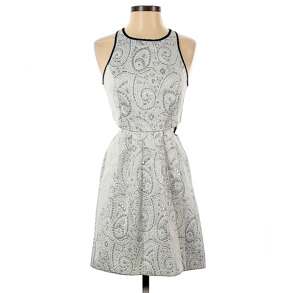 BCBGeneration Metallic Cutout Mini Dress
